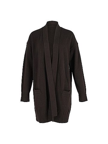 Joseph Joseph Belted Knitted Cardigan in Brown Wool (view 1)