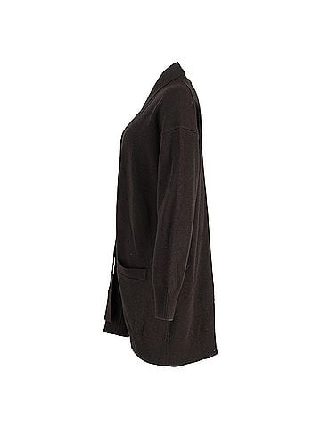 Joseph Joseph Belted Knitted Cardigan in Brown Wool (view 2)