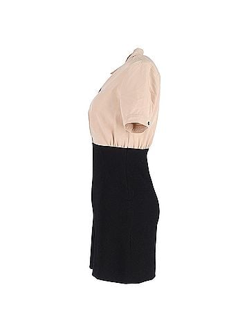 Sandro Sandro Trompe l' œil Dress with Blouse in Beige Lyocell (view 2)