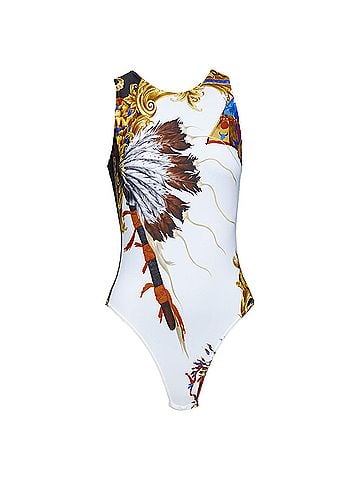 Versace Versace Tribute native Americans colorful Indian print swimsuit (view 1)