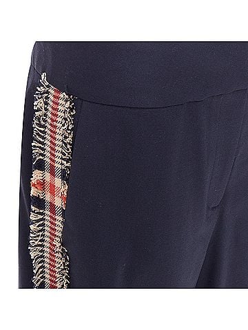 Monse Monse virgin wool blend plaid side trim wide trousers (view 2)