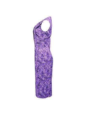 Michael Kors Michael Kors Floral Print Dress in Purple Rayon (view 2)