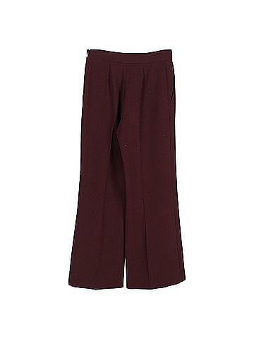 Fendi  Fendi High-Rise Wide-Leg Trousers in Burgundy Wool (view 2)