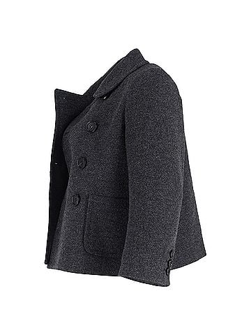 Comme des Garçons Comme des Garçons Double-Breasted Short Jacket in Grey Wool (view 2)