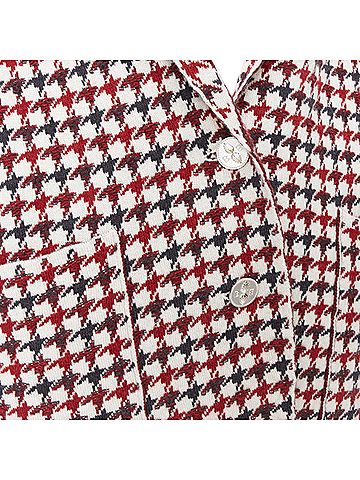 Barrie Barrie cream cashmere lambswool houndstooth knit blazer (view 2)
