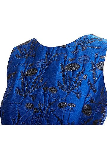 Oscar De La Renta Oscar De La Renta Lurex Floral Cloque Midi Dress (view 2)