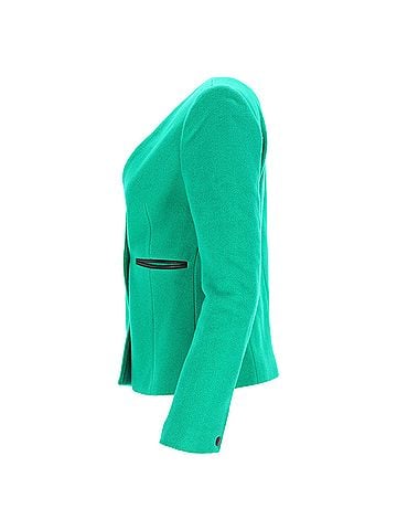 Sandro Sandro Paris Double-Breasted Blazer with Pockets in Green Wool (view 2)