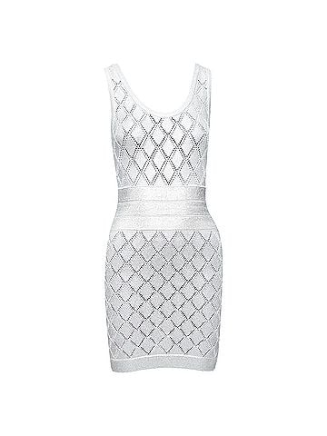 Balmain Balmain Metallic Coated Argyle Knit Mini Dress (view 1)