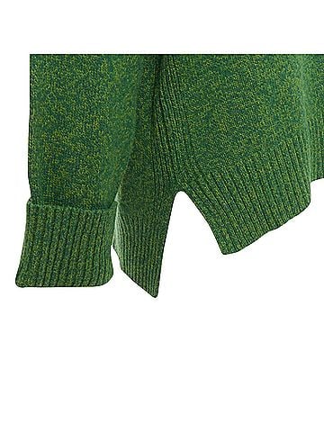 Ganni Ganni Recycled Wool Blend Vneck Cropped Sweater Top (view 2)