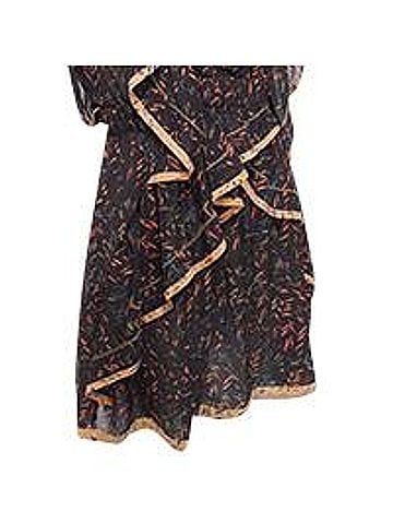 IRO Iro Jicka Silk Coral Orange Floral Ruffle Short Dress (view 2)