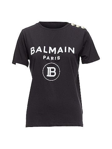 Balmain Balmain B Logo Gold Military Buttons Tshirt (view 1)