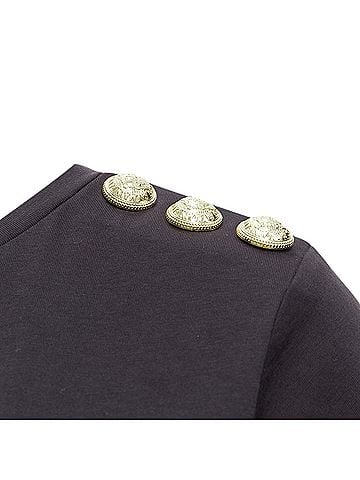 Balmain Balmain B Logo Gold Military Buttons Tshirt (view 2)