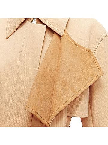 Céline Celine Phoebe Philo Wool Leather Trim Deconstructed Trench Coat (view 2)