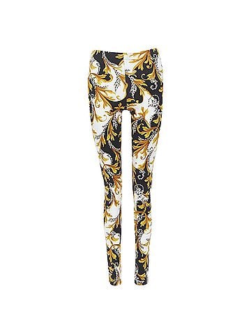 Versace Versace Barocco Acanthg Signature floral legging pants (view 1)