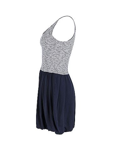 Sandro Sandro Paris Sleeveless Mini Dress in Grey and Navy Blue Cotton (view 2)