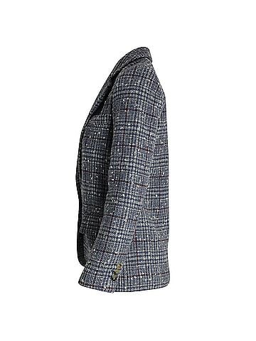 Isabel Marant Isabel Marant Étoile Kice Checked Bouclé Blazer In Light Blue Wool (view 2)