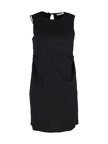 Alexander Wang Alexander Wang.T  Crew Neck Mini Dress in Black Cotton (view 1)