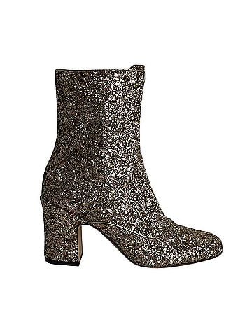 Christian Dior Dior D-Circus Glitter Ankle Boots in Gold Leather (view 1)