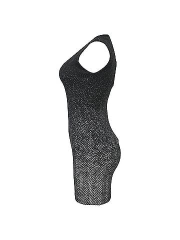 Dsquared2 Dsquared2 V-Neck Mini Dress in Grey Virgin Wool  (view 2)