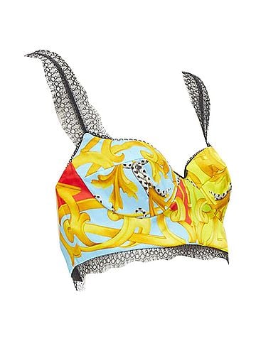 Versace Versace Barocco Acanthus lace boned bralette crop top (view 1)
