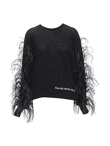 Mario Valentino Valentino Garavani wool cashmere feather sweater (view 1)