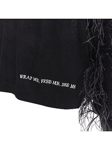 Mario Valentino Valentino Garavani wool cashmere feather sweater (view 2)