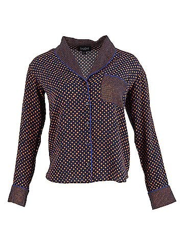 Saloni Saloni Peggy Printed Button Down Shirt in Multicolor Silk (view 1)
