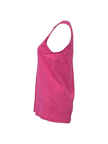 MSGM MSGM Ruffle-Detail Sleeveless Top in Pink Cotton (view 2)