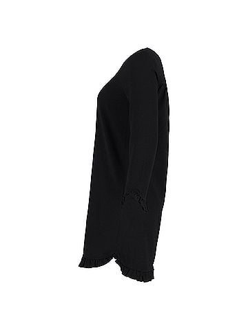 Ganni Ganni Crepe Mini Dress in Black Polyester (view 2)