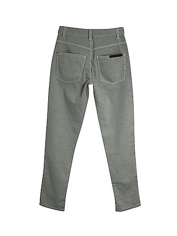 Brunello Cucinelli Brunello Cucinelli Mid-rise Straight Leg Denim Jeans in Green Cotton (view 2)