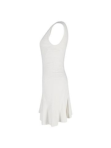 Diane von Furstenberg Diane Von Furstenberg Flared Hem Sleeveless Dress in White Viscose (view 2)