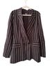 Reformation 100% Linen Stripes Multi Color White Blazer Size M - photo 2