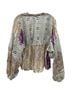 Zara Floral Purple Burgundy Jacket Size S - photo 2