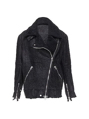 Acne Acne Studios Velocite Shearling Zip Oversized Biker (view 1)