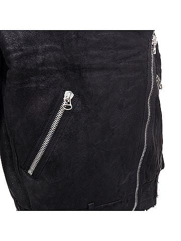 Acne Acne Studios Velocite Shearling Zip Oversized Biker (view 2)
