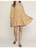 Entro 100% Polyester Tan Casual Dress Size L - photo 4