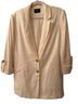 Tahari 55% Linen 43% Viscose 2% Spandex 100% Cotton Ivory Blazer Size 16 - photo 1