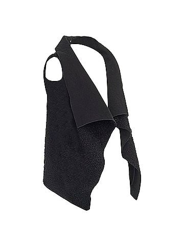 Roland Mouret Roland Mouret wool mohair blend draped collar sleeveless vest jacket (view 1)