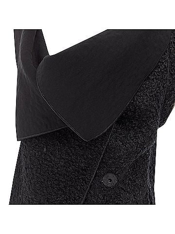 Roland Mouret Roland Mouret wool mohair blend draped collar sleeveless vest jacket (view 2)
