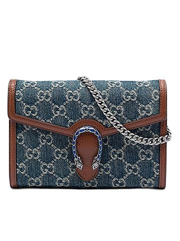 Gucci GG Denim Dionysus Wallet on Chain (view 1)