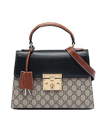 Gucci Small GG Supreme Padlock Satchel (view 1)