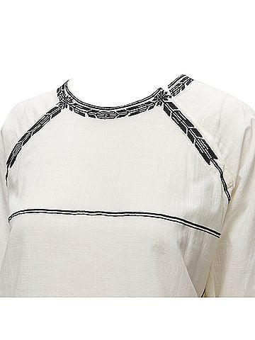 Isabel Marant Isabel Marant Etoile embroidery cotton pocketed boho top (view 2)