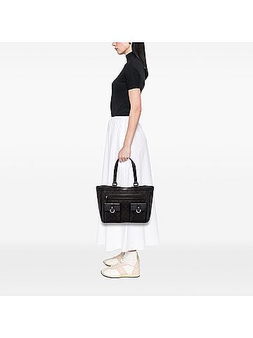 Gucci GG Denim Abbey D Ring Pocket Tote (view 2)