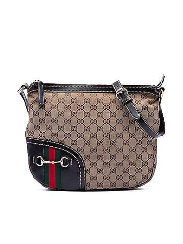 Gucci GG Canvas Horsebit Web Crossbody (view 1)