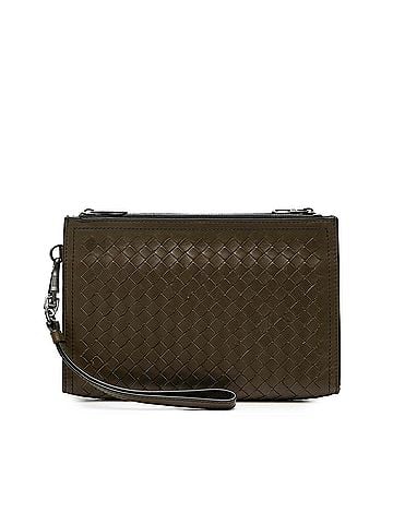 Bottega Veneta Nappa Intrecciato Double Zip Wristlet Clutch (view 1)