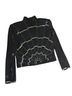 St. John Couture Graphic Black Silver Jacket Size 4 - photo 2