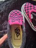 Vans Checkered-gingham Black Pink Sneakers Size 4 - photo 5