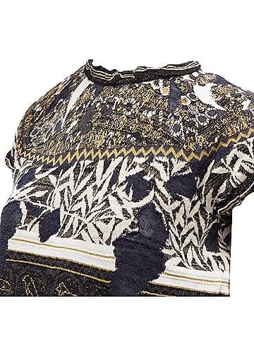 Chanel Chanel Gold Egyptian Hieroglyphics CC Cap Sleeve Sweater (view 2)