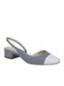 Veronica Beard 100% Fabric Print Blue White Heels Size 8 1/2 - photo 1