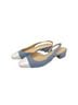 Veronica Beard 100% Fabric Print Blue White Heels Size 8 1/2 - photo 5